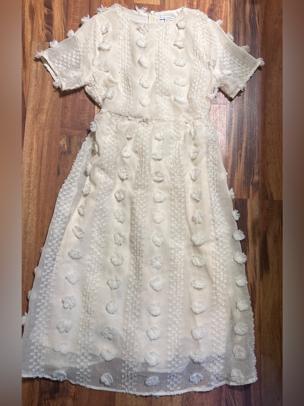 Baltic Born Darbi Floral Dot Textured Midi Dress